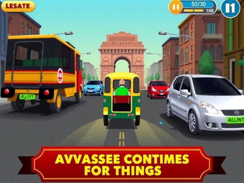 Main Gameplay of Rickshaw Odyssey Delhi Rickshaw Odyssey Delhi Game Screenshot